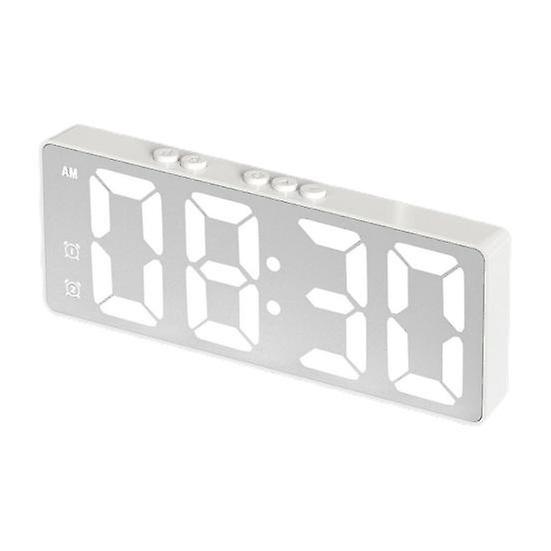 Digital Alarm Clock Leigible Large Screen Voice Control Date Temperature Display No Noise Low Energy Consuption Sleepy Mode Bedroom Dorm Student