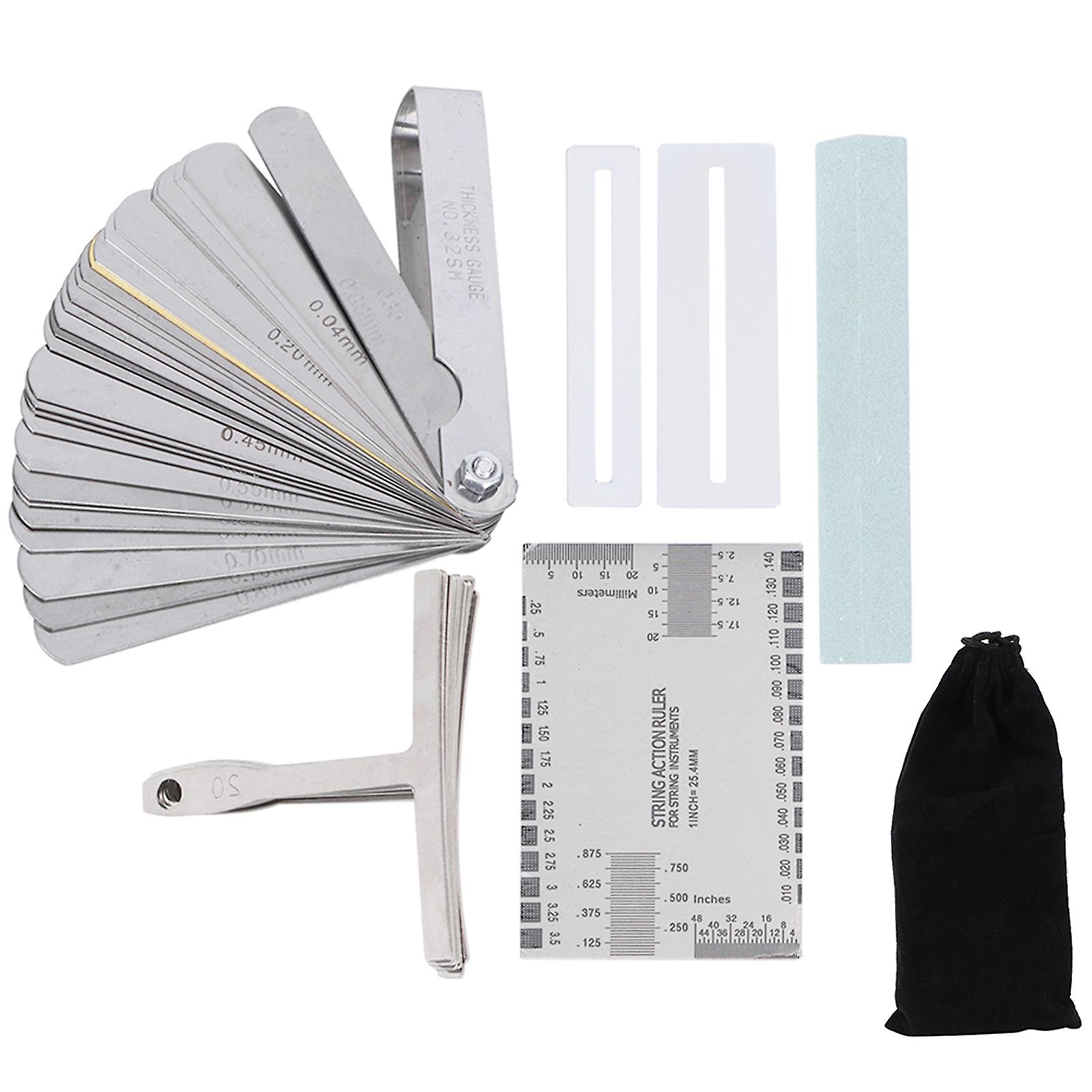 Guitar Tool Set Including Sander Radius Gauge String Action Ruler Fingerboard Guards