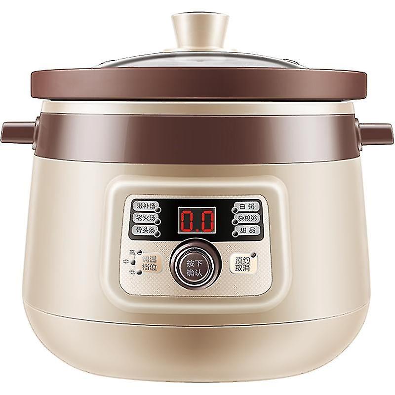 220V 3l Electric Stewing Pot Household Automatic Ceramic Slow Stewer Multi Cooker Soup Dessert Stewing Cooker