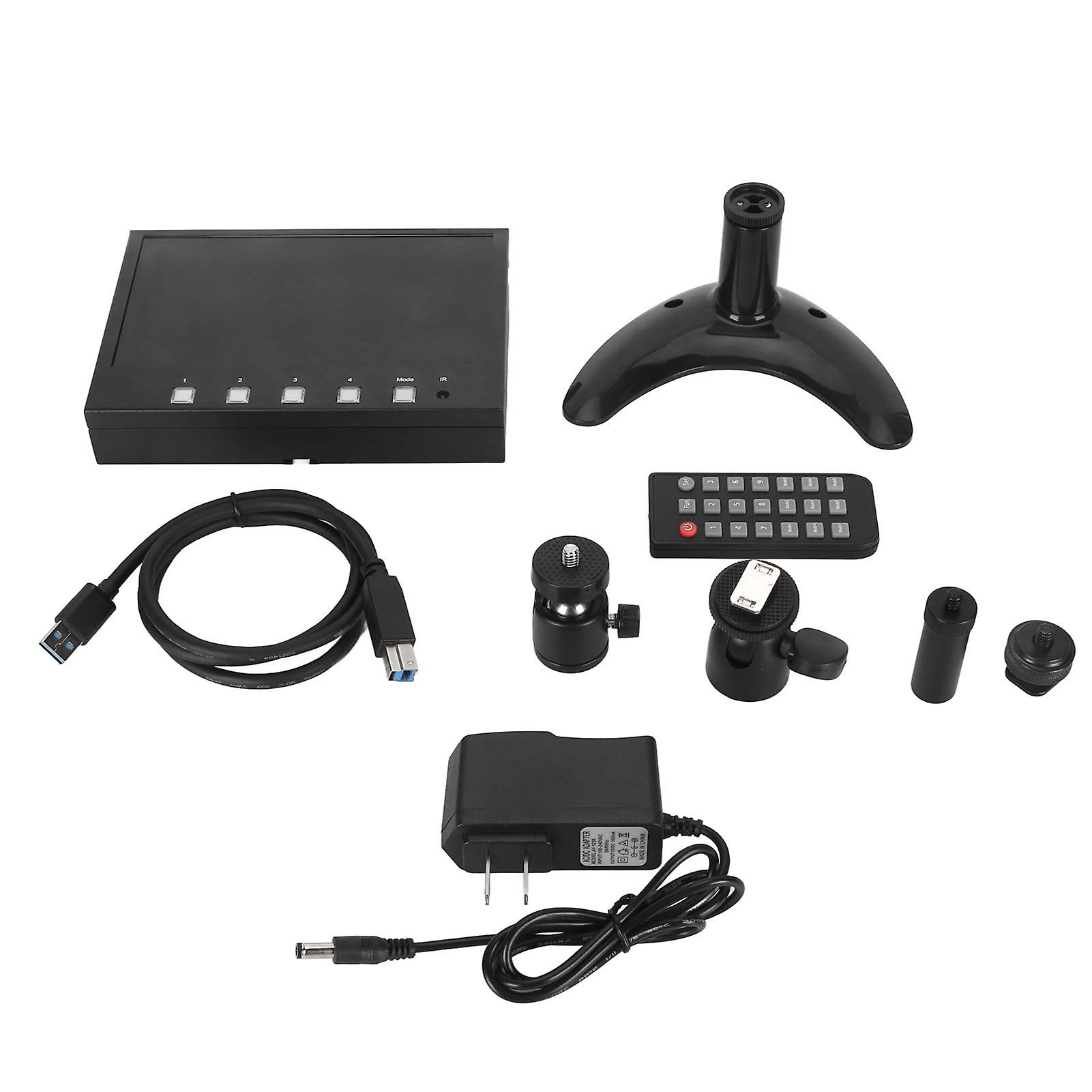 Video Mixer Switcher 4x4K HD Multimedia Interface Input USB3.0 Output Multi Camera Video Mixer Switcher with 7 Inch Monitor 100?240V US Plug 