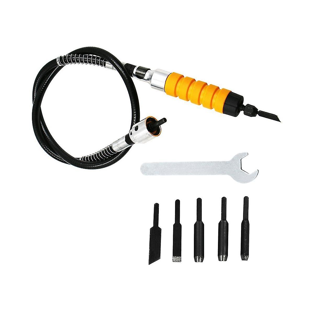 Electric Chisel + 5 Knives + Open Wrench Engraving Tools Engraving Chisel Engraving Pen