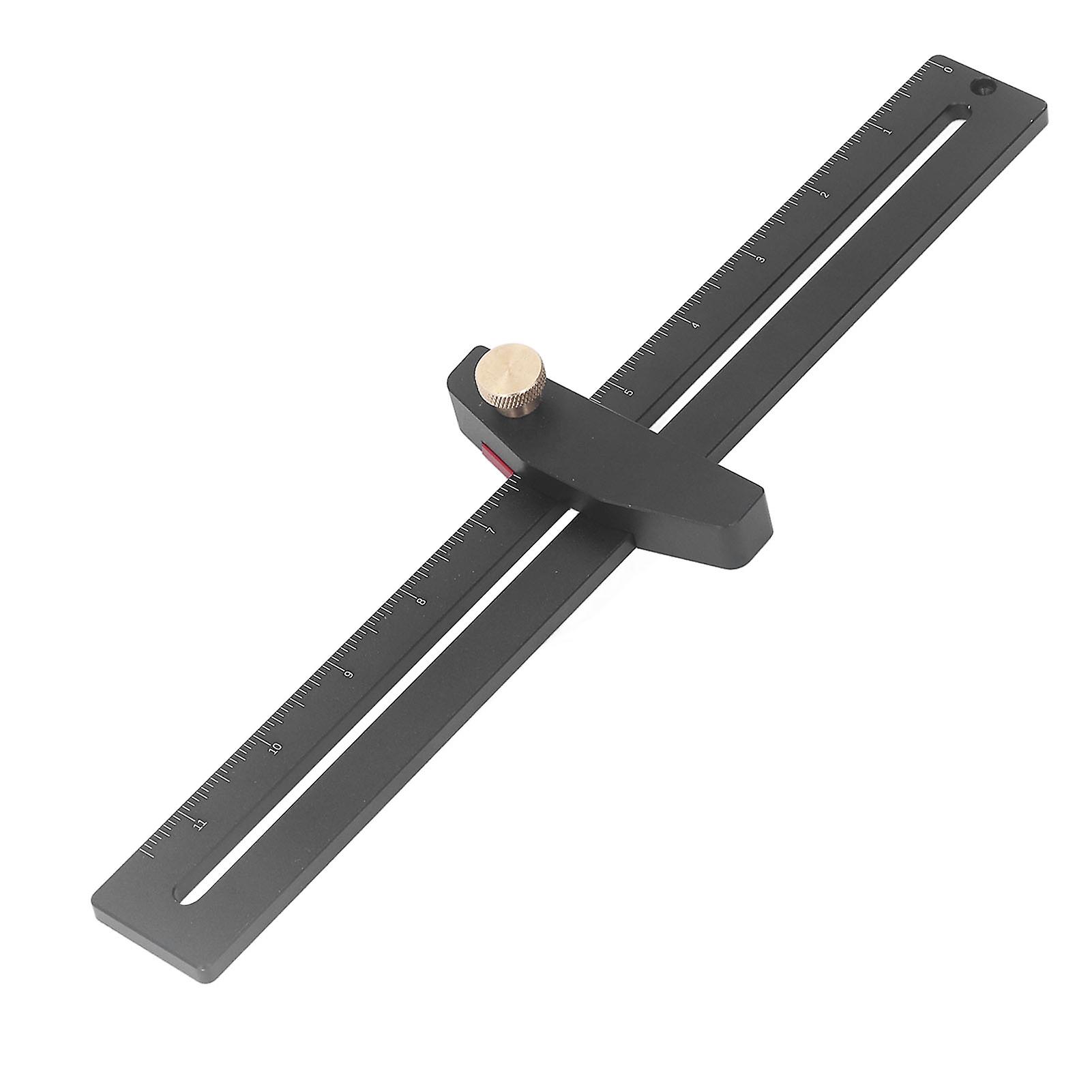 Woodworking Scriber Ruler Tool Aluminum Alloy for Marking Line Layout Measuring Positioning