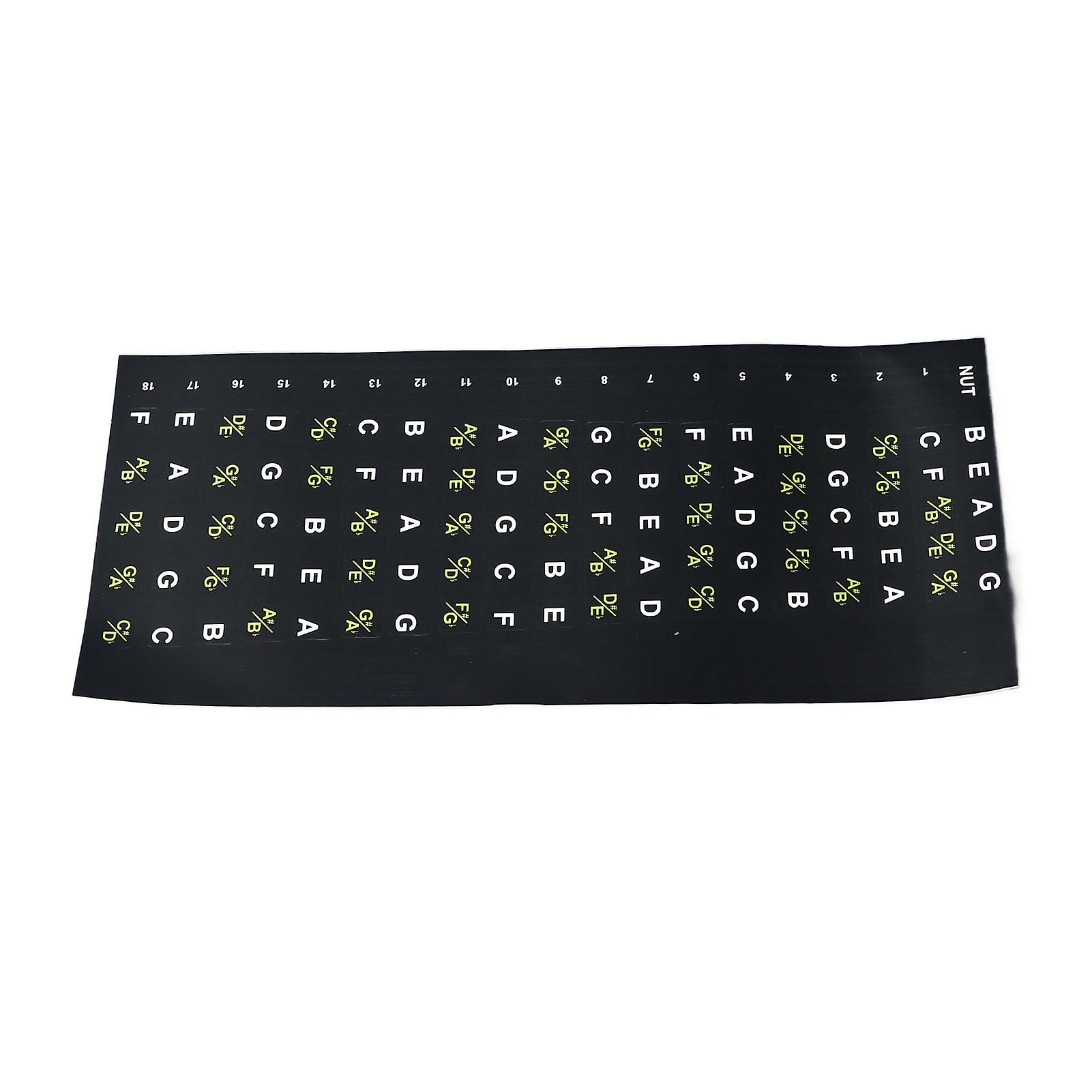 Guitar Fretboard Sticker Bass Chord Fret Note Finger Guide Decal for Beginner Playing for 5 String 