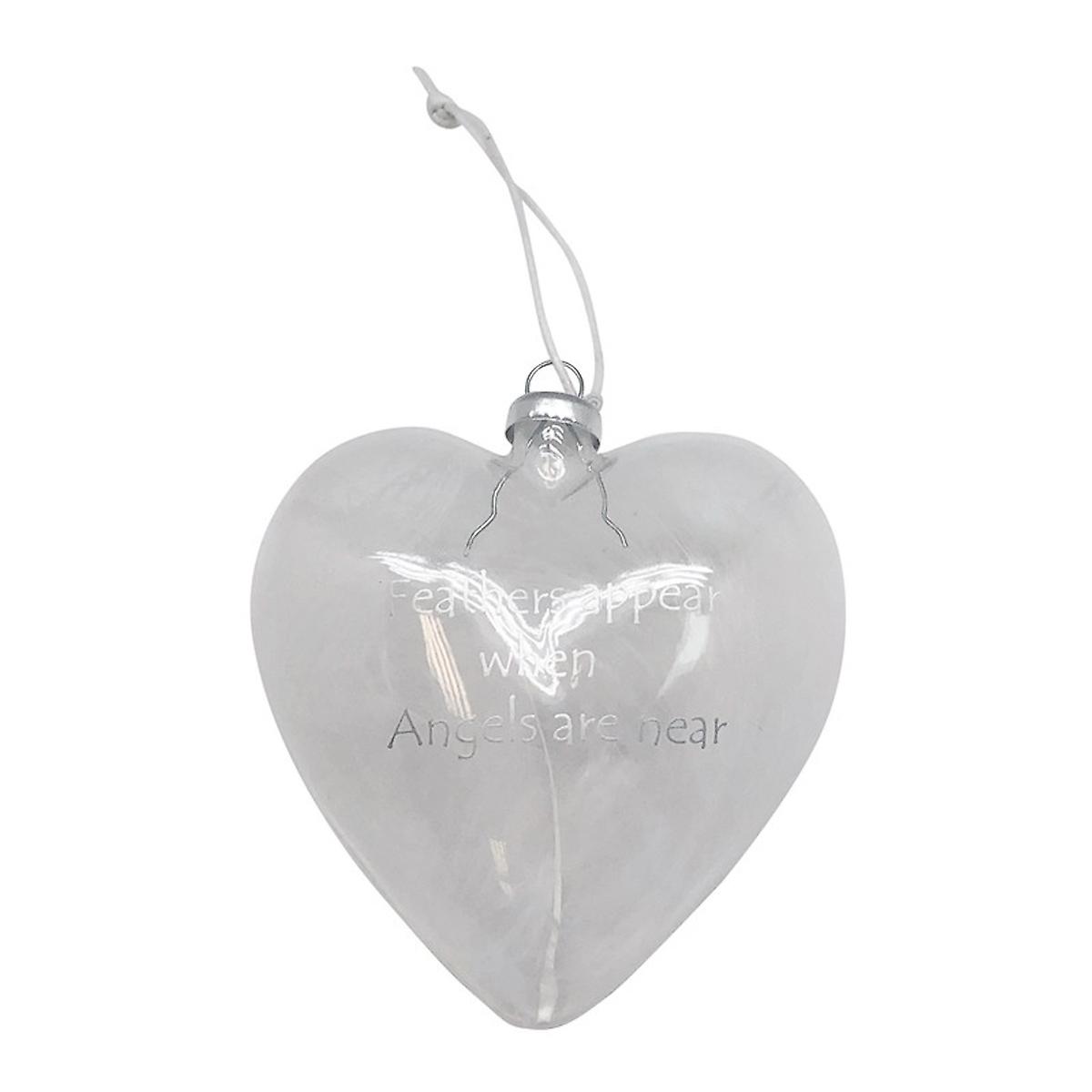 Heaven Sends Feathers Appear When Angels Are Near Heart Decoration