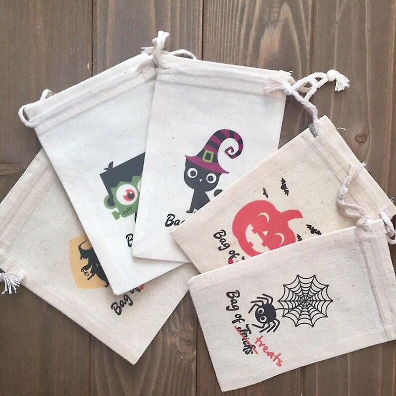 5 قطع سعيد عشية هالوين حزب خدعة أو علاج أكياس الشوكولاته حلوى صديق العائلة زي الديكور التبعي طفل صبي فتاة هدية