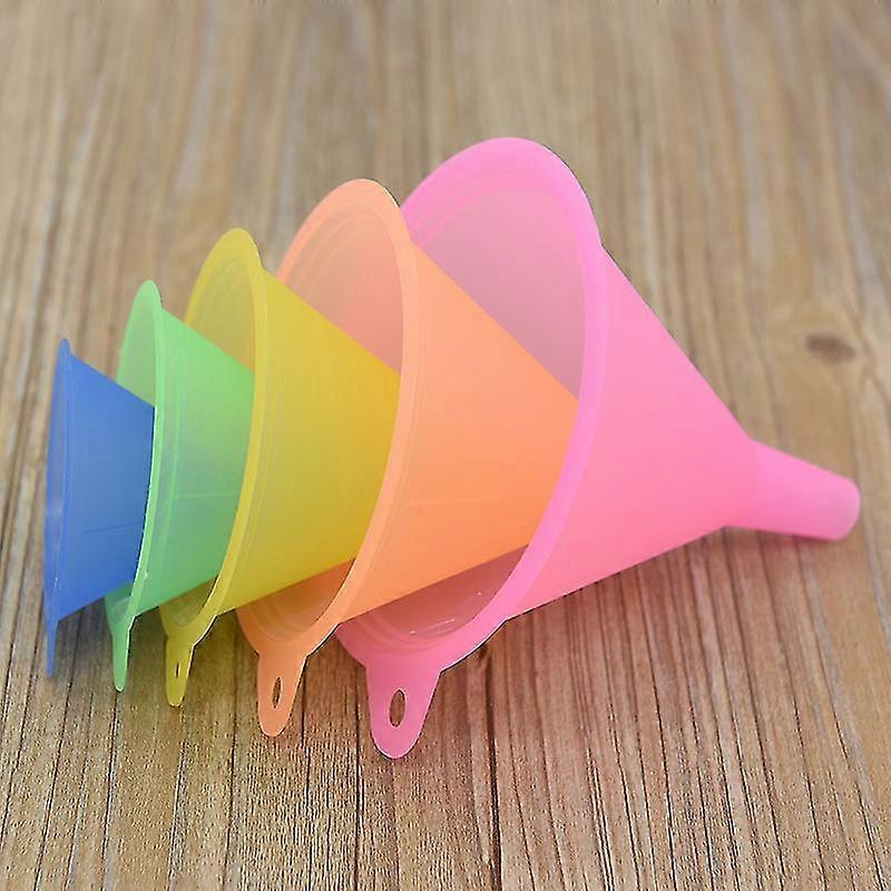 Premium Plastic Clear Funnel for Kitchen/Lab/Garage/Car Liquids 5pcs