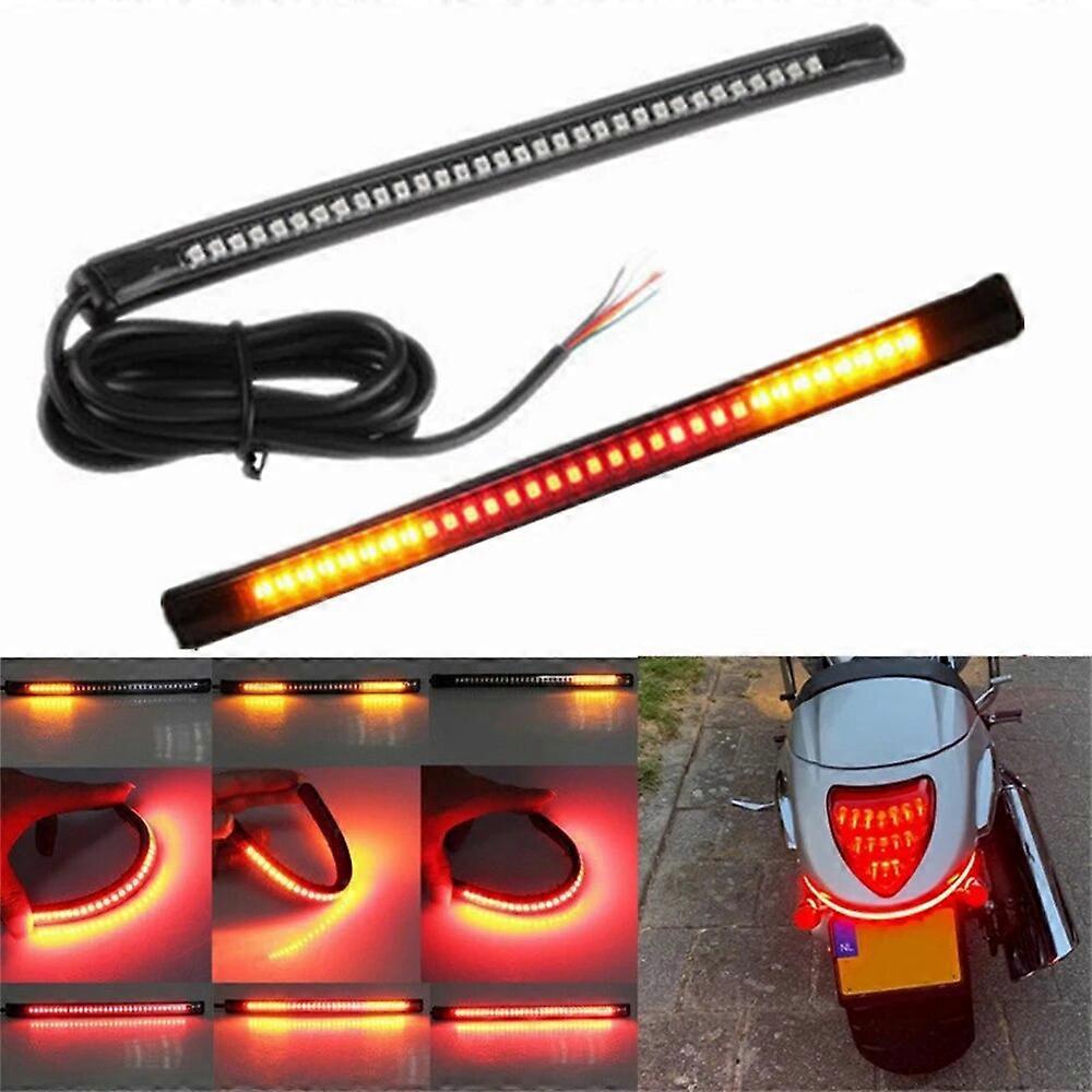 1PC Bicycle Motorcycle Accessories Turn Signals Light Flexible Tail Stop Led Motorcycle Lighting Stop Brake Rear Taillights FN9U1978