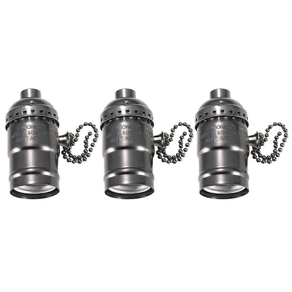 3 stuks Switch Dock Edison Lamp Houder Pull Chain Light Socket Retro Light Socket Lamp Socket Pull Chain DIY Lamp Socket