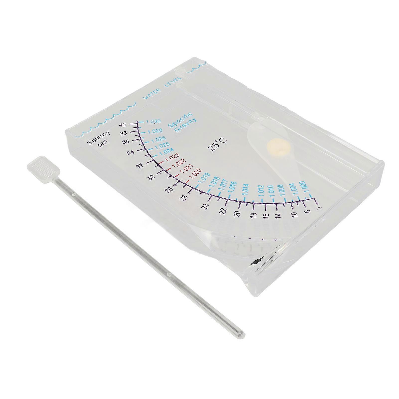 Aquarium Hydrometer Transparent Plastic Hydrometer Salinity Tester Accurate Easy to Read Fish Tank Hydrometer for Seawater