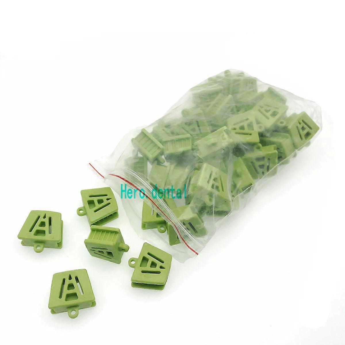 Dental Mouth Props Bite Blocks Tongue Piercing Silicone Green Medium (Bag of 50)