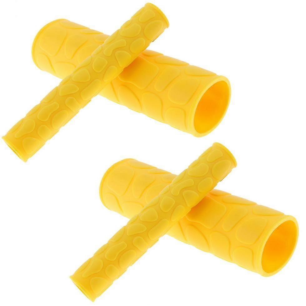 Exquisite 106 Mm Soft Trp Motorcycle Handle Grips With Pattern And 2 Pcs Handbrake Covers For Motorcycle