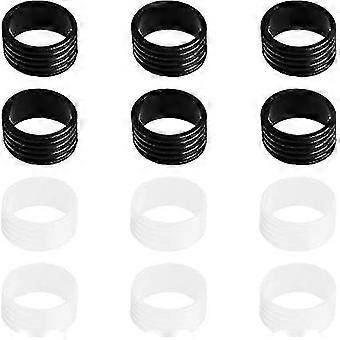 12 pcs tennis racket fix rings protector bandas silicone handle grip fix rings tennis grip rings for tennis racquet, squash racket