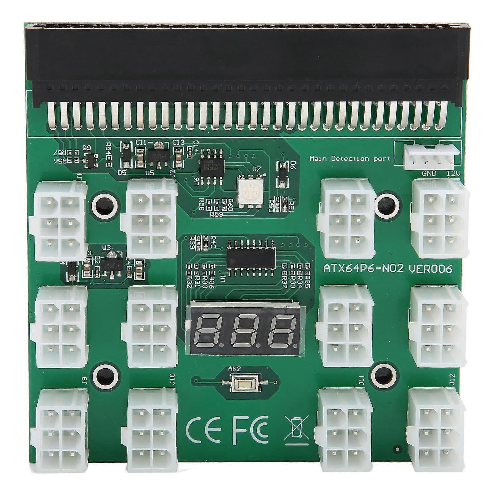 Power Supply Breakouts Board Adapter PCB Process Support 1600W 12V 6 PIN High Safety Performance Breakouts Board Module