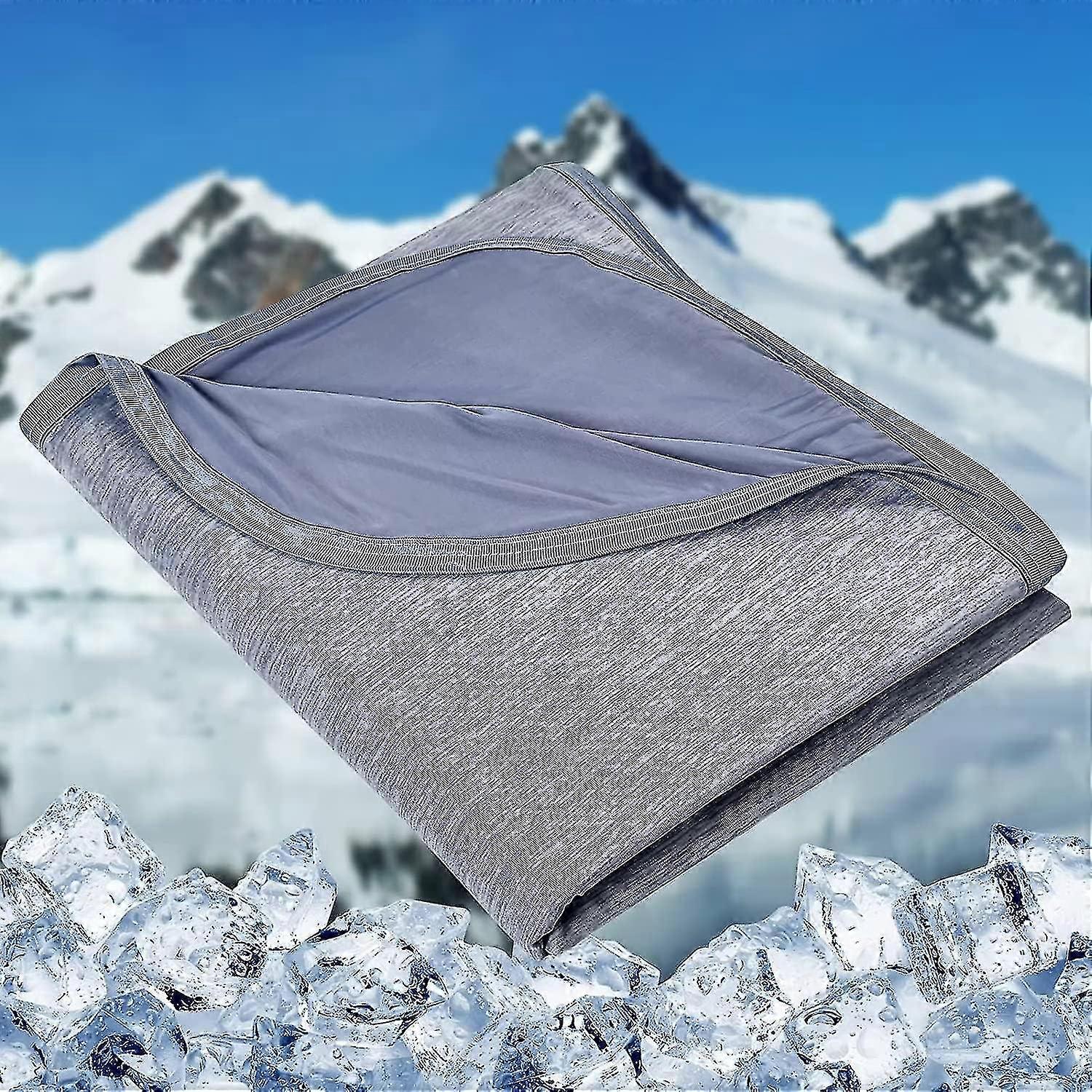 Cooling Blanket For Night Sweats Cool Throw Blanket With Japanese Arc-chill Q-max>045 Double-sided Cooling Fiber Lightweight Soft Blanket For Summer A