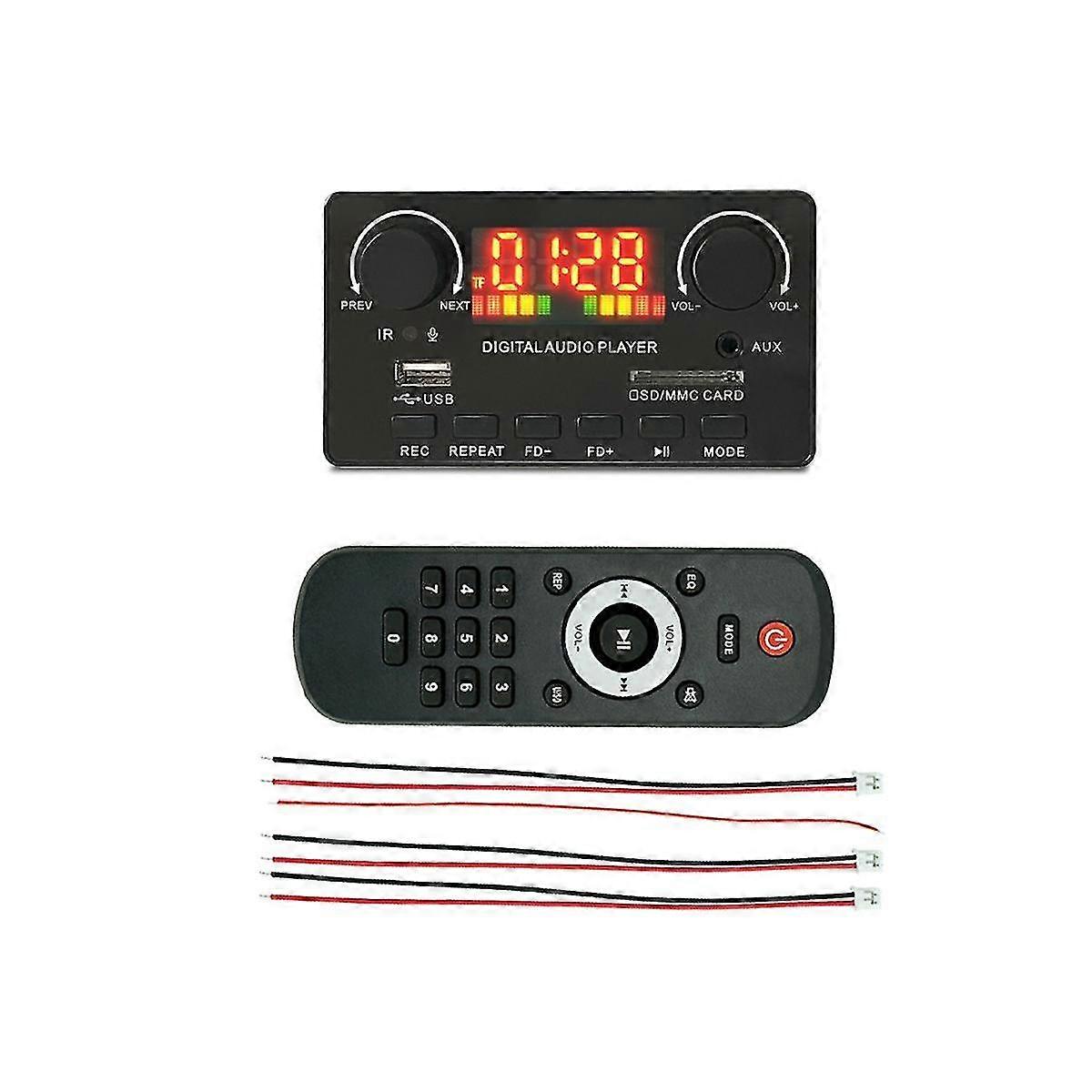 mp3 wma Decoder Board Wireless Bluetooth 5.0 7V-25V Decoder Auto mp3 Player usb record module fm aux