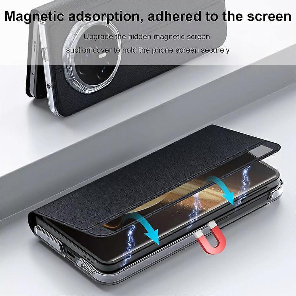 Case for Honor Magic V3, Shockproof and Stylish PU Leather Case