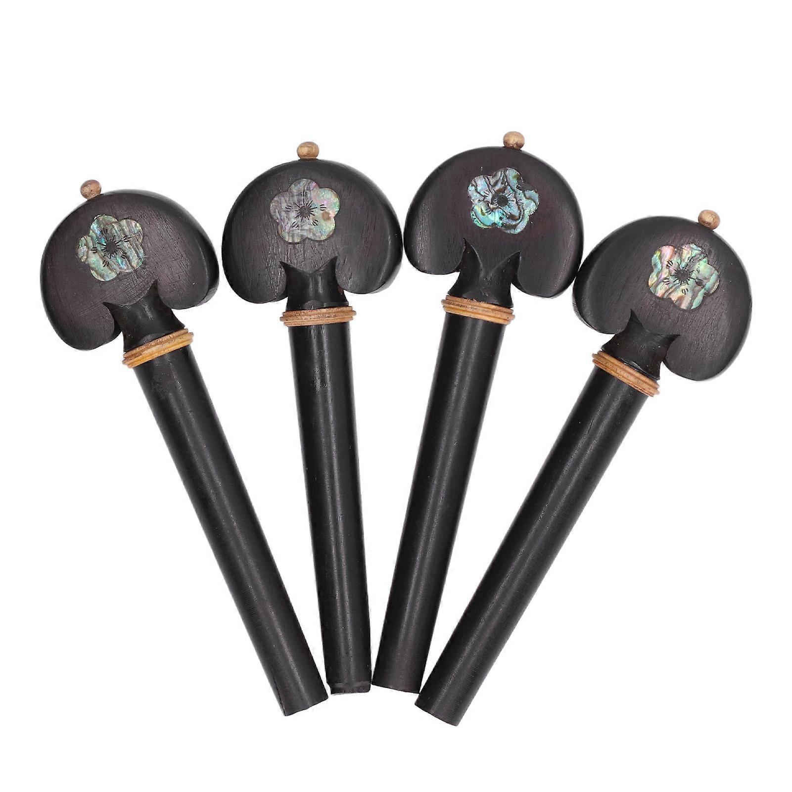 4PCS λεπτή μελωδία μαύρος έβενος προ διάτρητος χειροποίητος ανθεκτικός στη φθορά γόμνας συντονισμού βιολοντσέλων για την αντικατάσταση