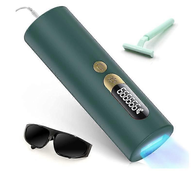 جهاز إزالة الشعر بالليزر IPL مع 2 أوضاع و 5 مستويات للرجال والنساء ، هدايا للنساء ، أخضر