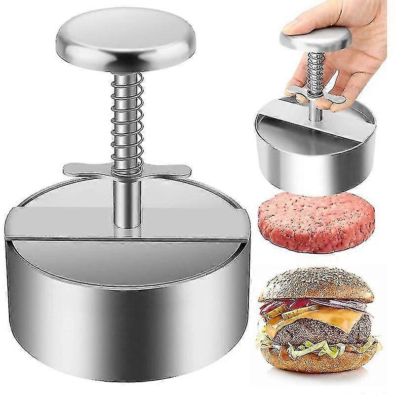 ハンバーガープレスバーガーパティメーカー304ステンレス鋼ポークビーフバーガーグリルグリドルミートツール用手動プレス金型 - PJ