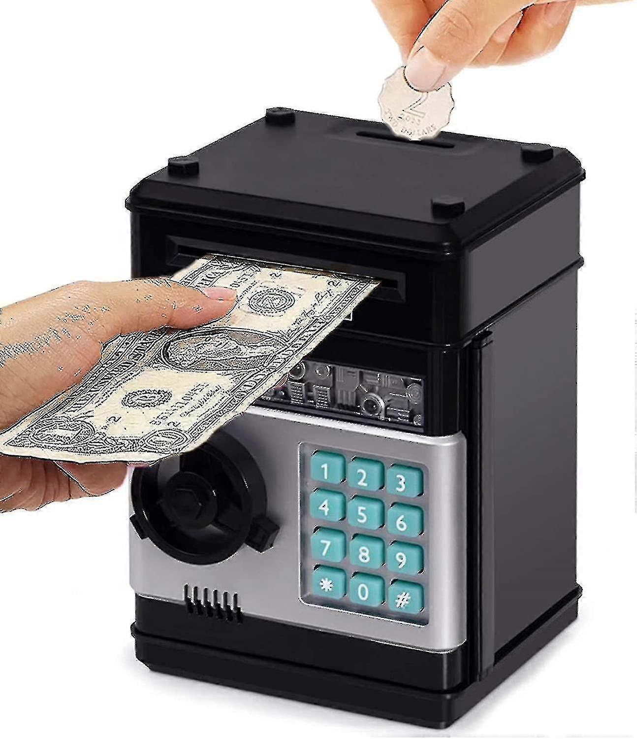 Electronic Piggy Banks, Auto Scroll Paper Money Saving Box Atm Passwor