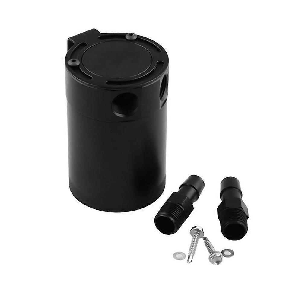 2-Port Compact Baffled Oil Catch Can Tank Universal 3/8Inch NPT Inlet Outlet