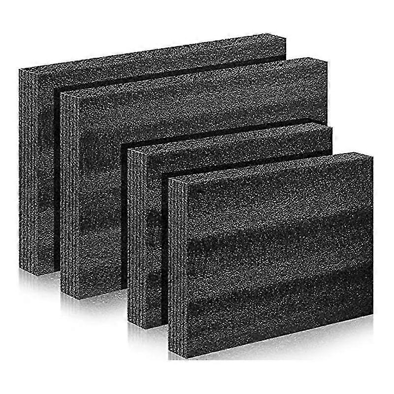 4 Pcs Customizable Polyethylene Foam Packing Foam Inserts for Cases Tool Foam Black Foam Sheet for Packaging and Crafts