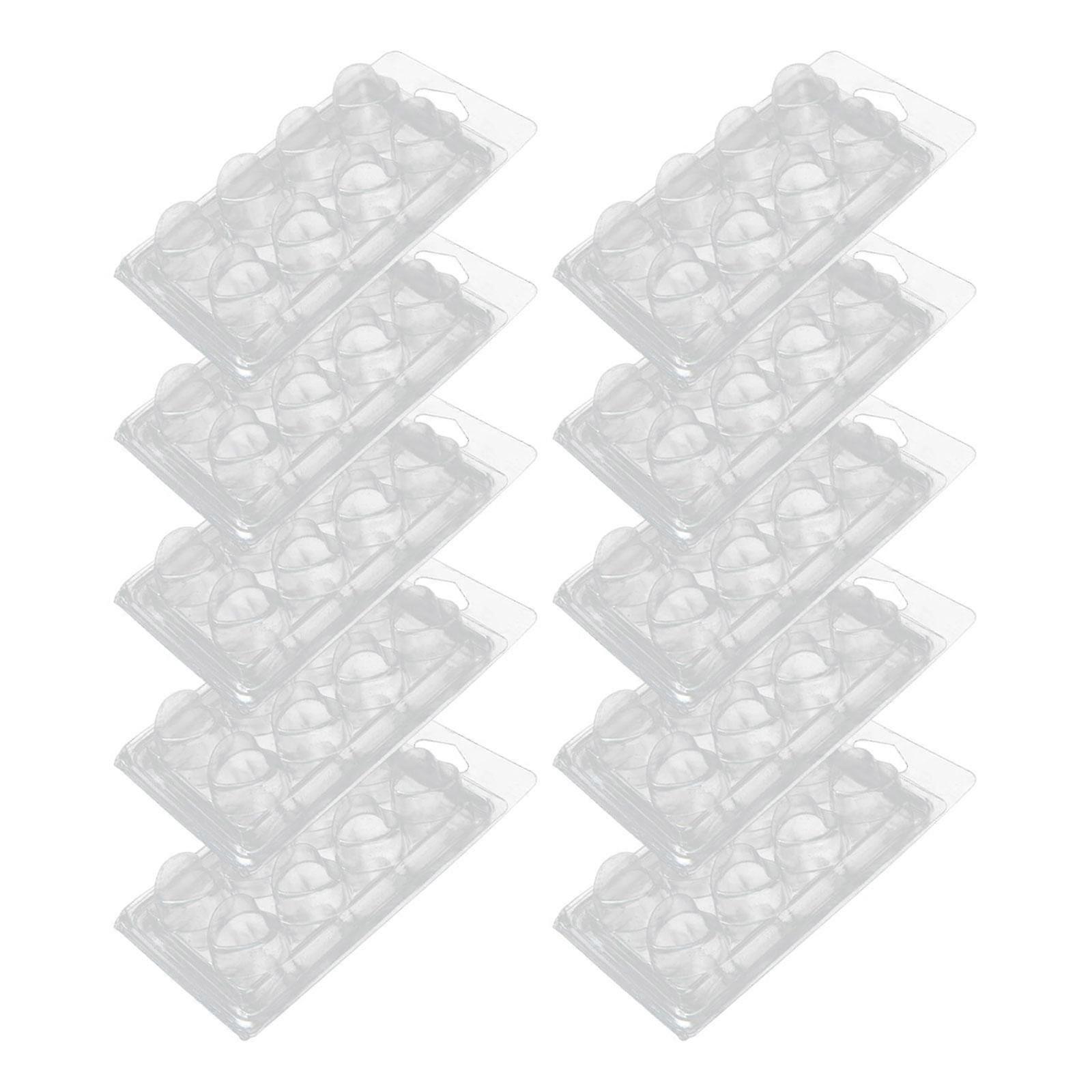 10 Pieces Candles Melt Clamshells Molds Handmade DIY Easy to Use Heart Shape