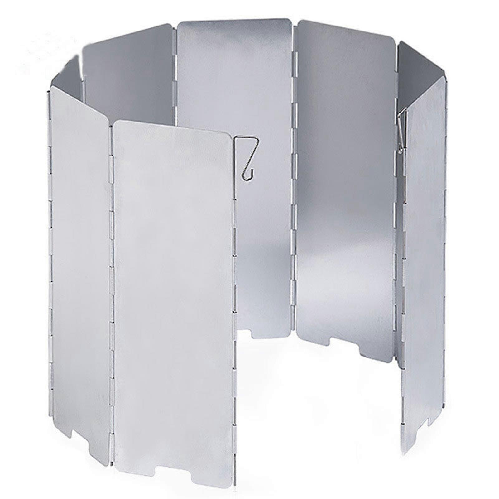 Folding Outdoor Stove Windscreen 8/10 Plates Lightweight Stove Windshield Suitable for Picnic Backpacking
