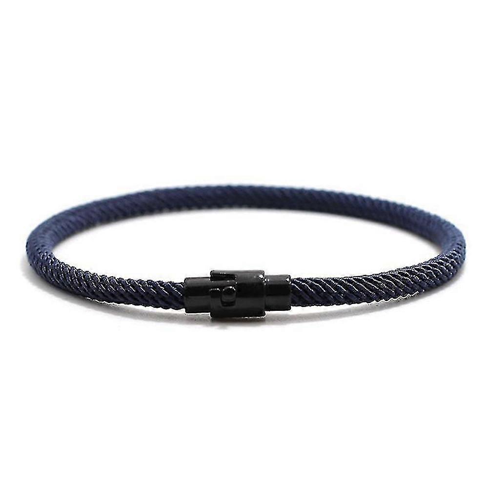Bracciale in corda semplice da uomo e da donna Navy