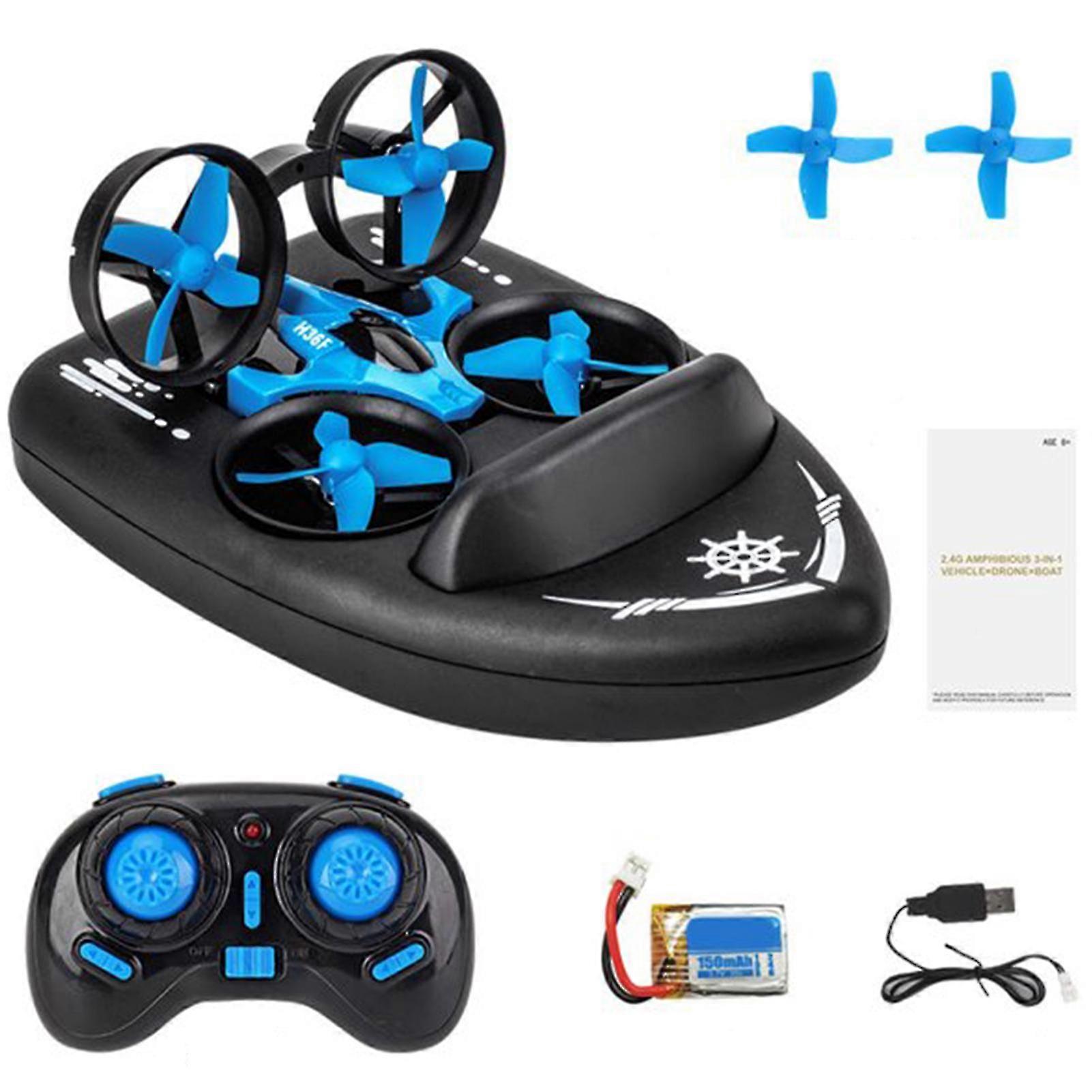 3 In 1 Fun Speed Adjustment Car Boat Gift RC Drone Remote Control USB Charging