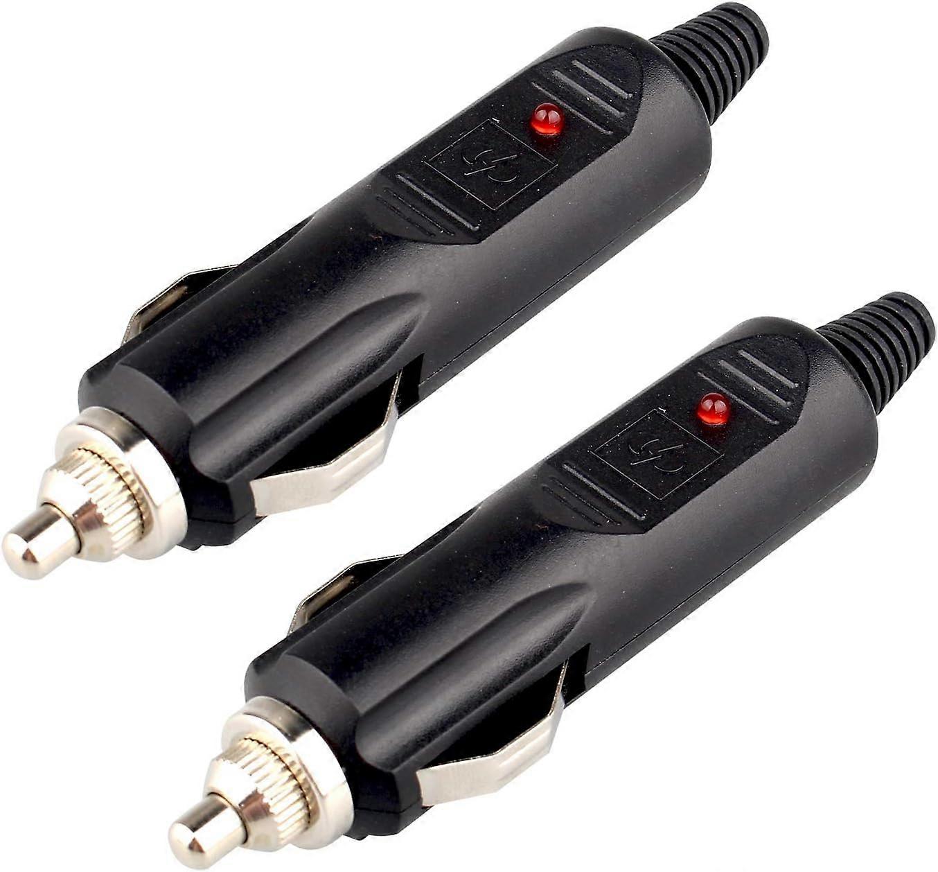 4 Pack DC 12V Male Cigarette Lighter Power Socket with 10A Red Fuse and LED Power Indicator,2024 Ping