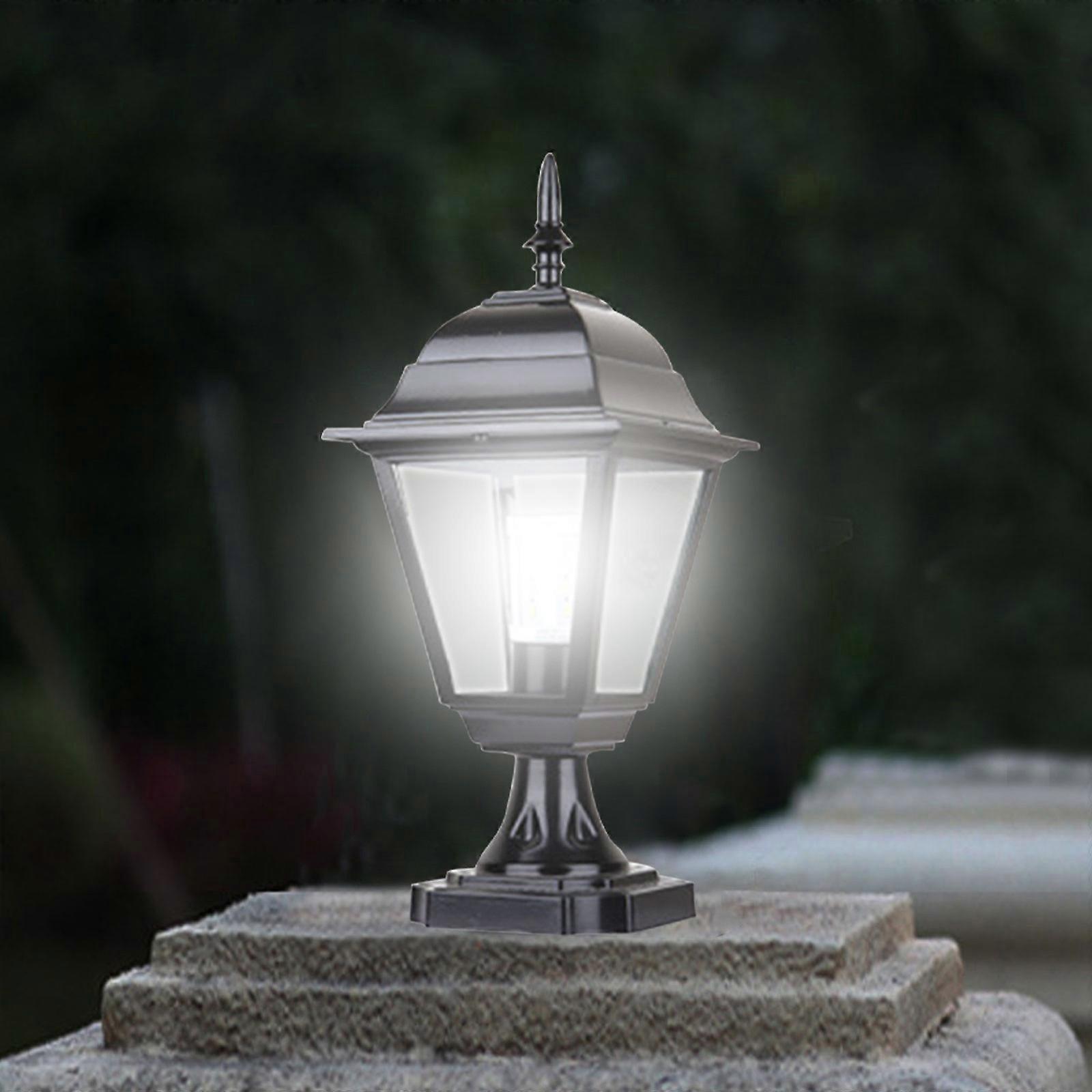 Lampada Da Esterno A Palo E27 - Lampione Giardino Retrò In Alluminio, Impermeabile Per Vialetti - Foto 3