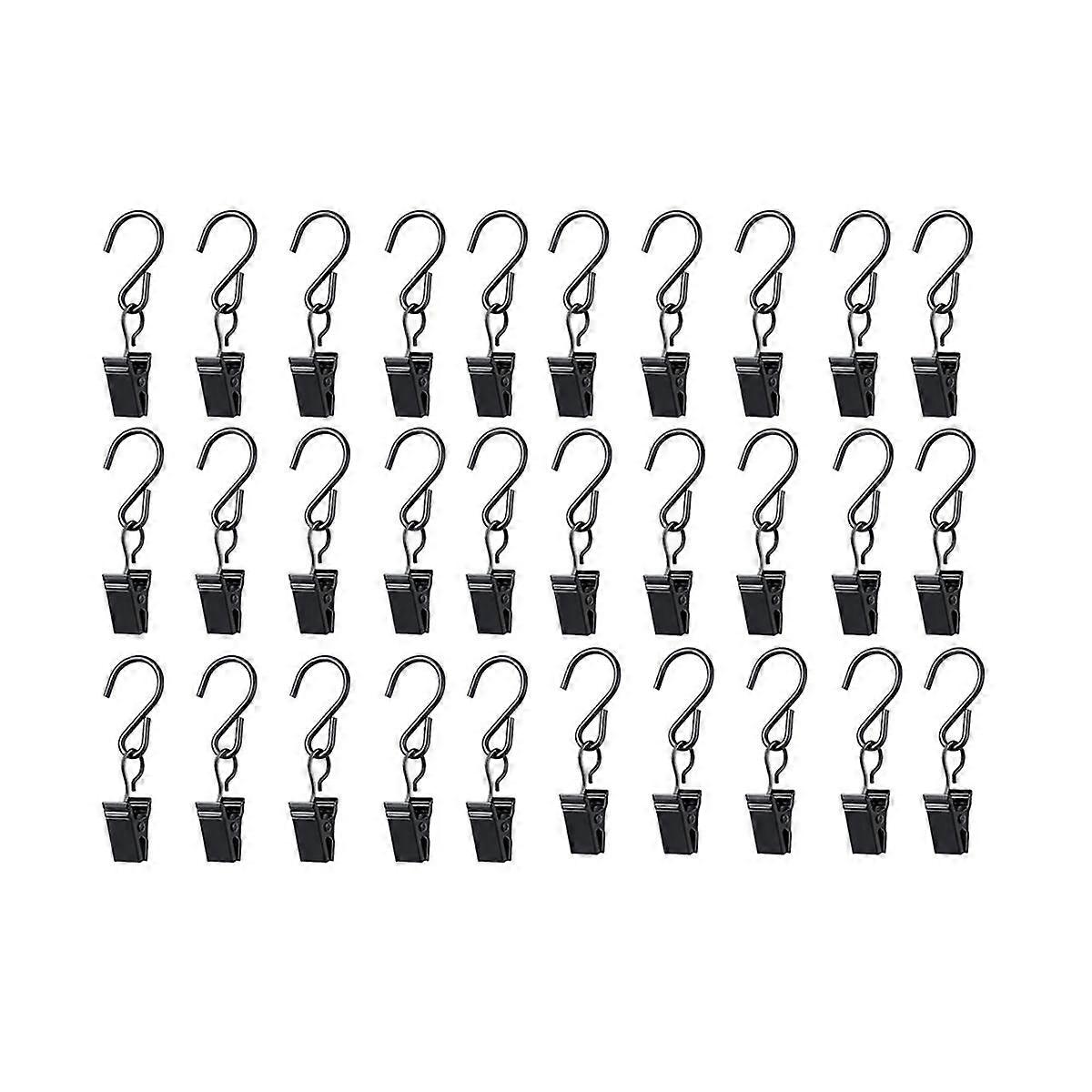 String Light Clips Hanging Hooks:100 Pack Hanging Lights Clip Heavy Duty Metal String Party Light H
