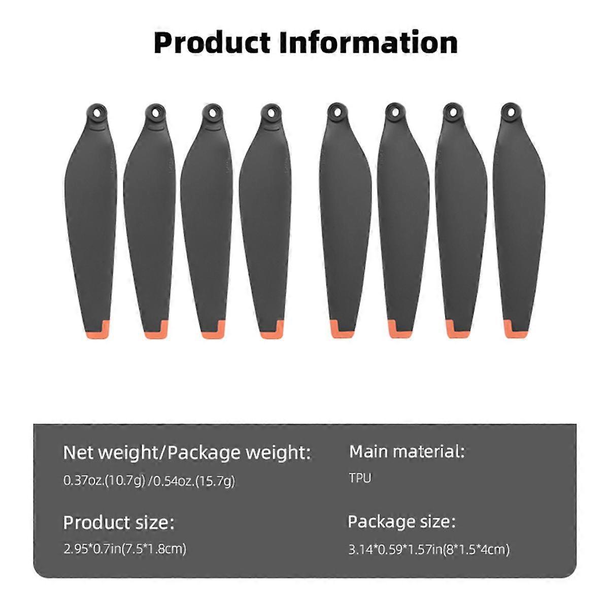 2 Pairs Propellers for MINI 4 PRO Drone Accessories Props Blade Replacement Low Noise Flight Wing F