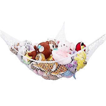 Stuffed Animal Hammock, 70 Inch Jumbo Toy Net Hammock For Stuffed Animals Corner Hanging N