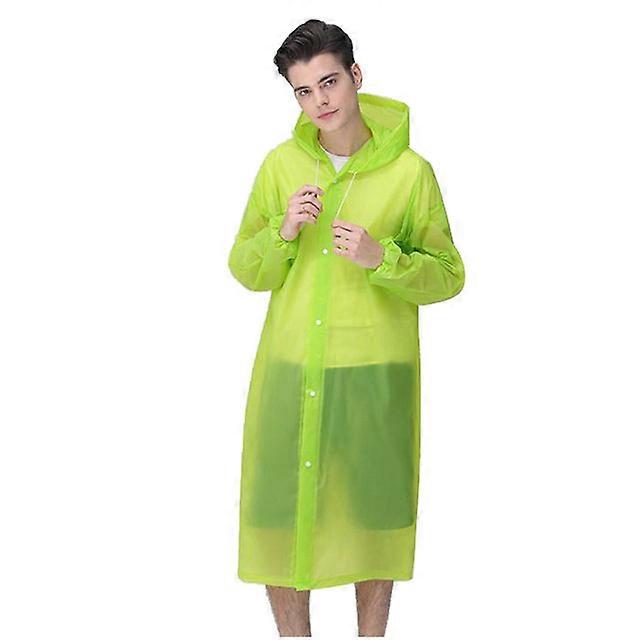 Transparent Rain Coat PVC Waterproof Raincoat - Gray