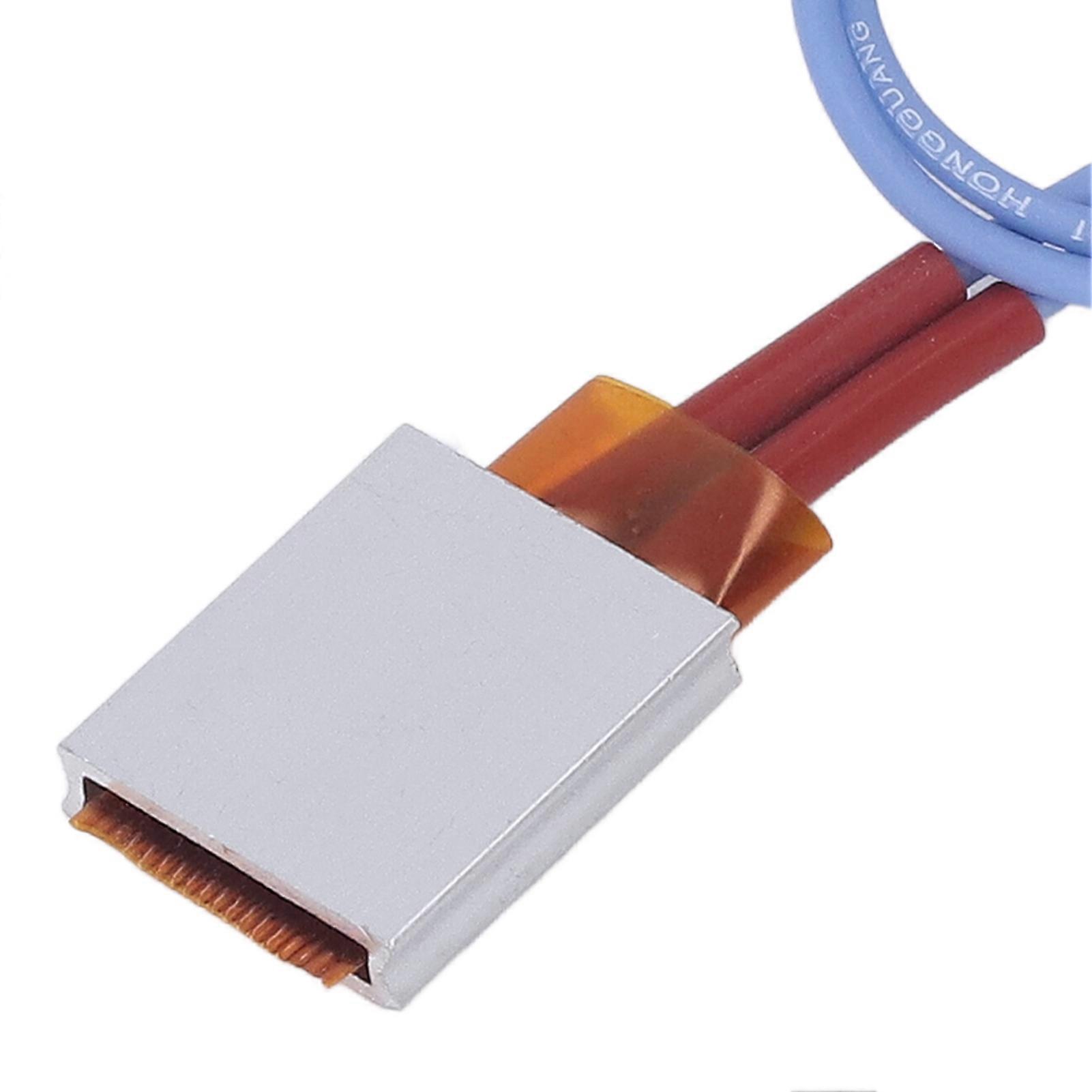 5pcs PTC Heating Element Automatic Constant Temp 110 Aluminum Shell Thermostat Heater Plate with Blue Wire 12V
