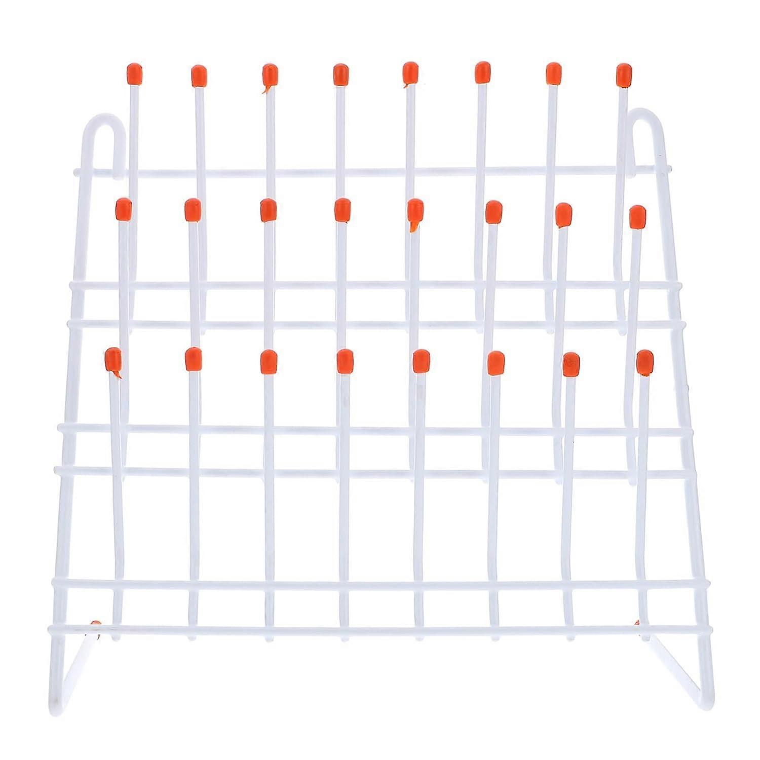 Lab Drying Rack, Laboratory Beaker Drying Holder 24 Pegs Laboratory Glassware Drying Rack Tube Drying Draining Rack Beaker Drying Equipment for Lab