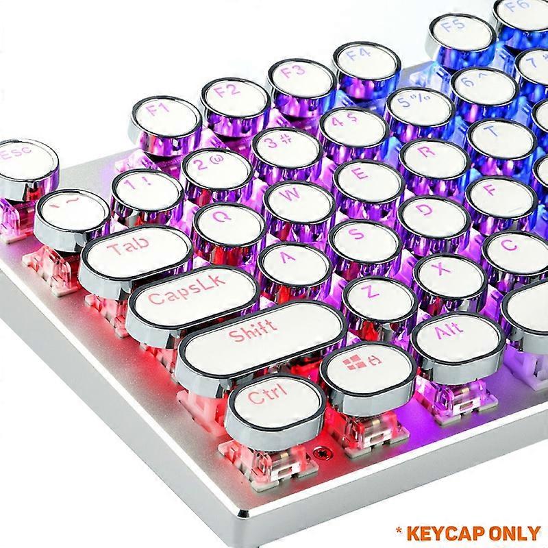 104Pcs/Set PBT Universal Round Key Cap Keycaps for Cherry MX Mechanical Keyboard