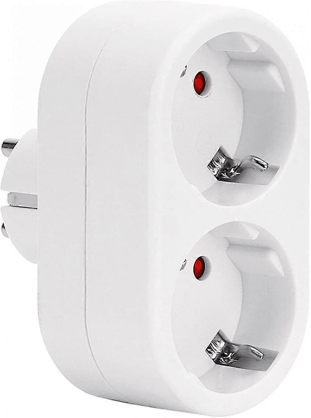 Electrical Sockets, Wall Power Strip 2 In 1 Power Strip With Surge Protection, 16a, White