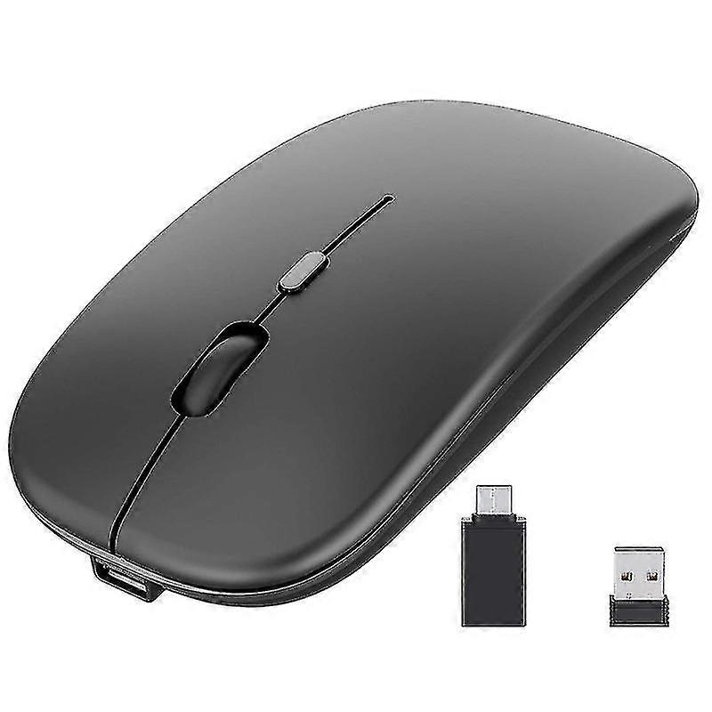 Wireless Mouse With Usb And Type-c Receiver, Compatible Laptop,macbook