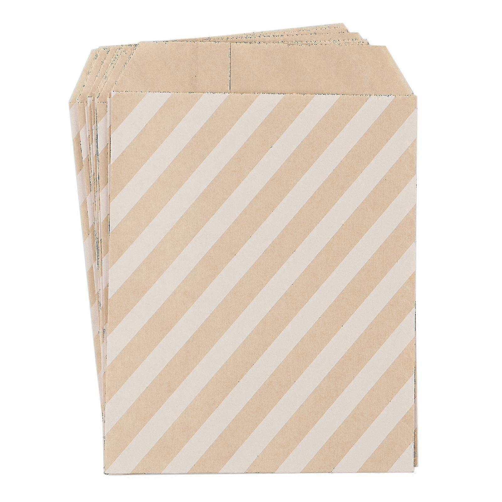 Candy Cookie Kraft Paper Bags, 100 Pcs 13*18cm Biodegradable Food Packaging Small Paper Bag For Birthday Party, Event, Wedding (brown)