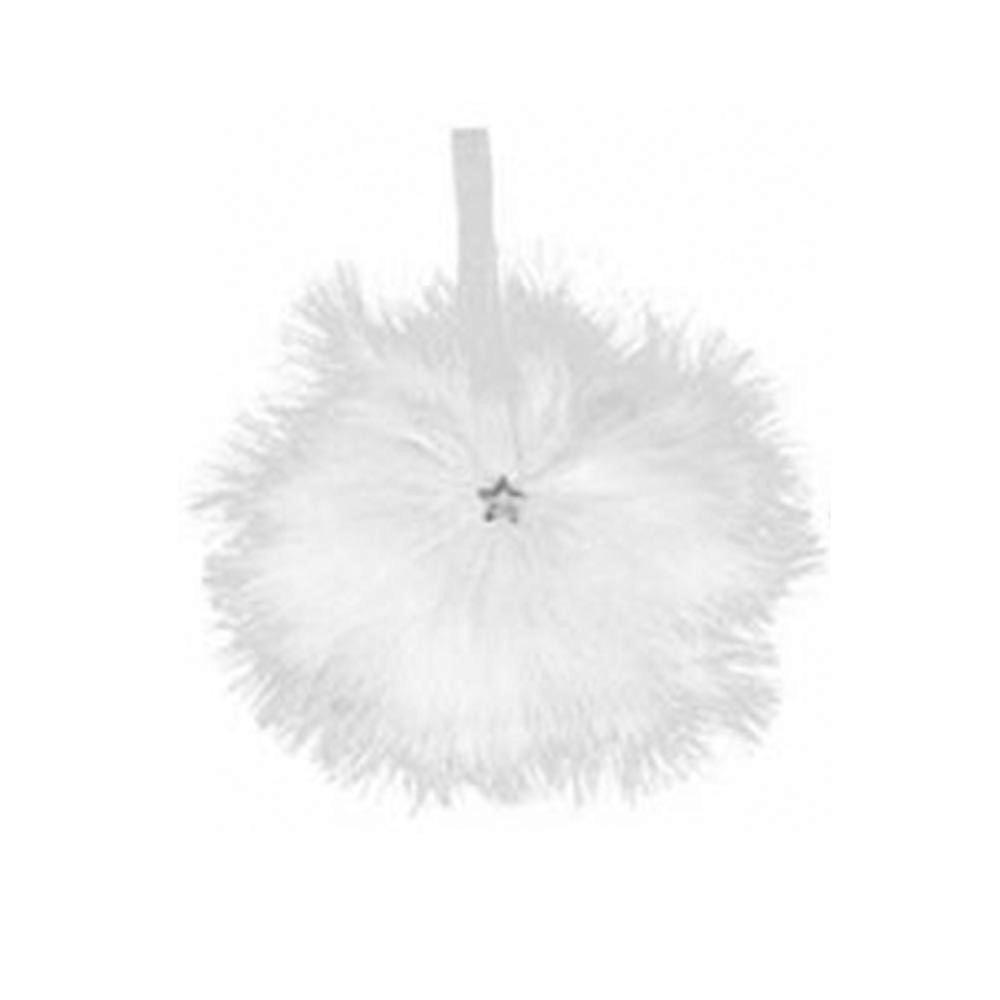 1/6/12Pcs Christmas Tree Hanging White Feather Star Ornament Party Xmas Decoration