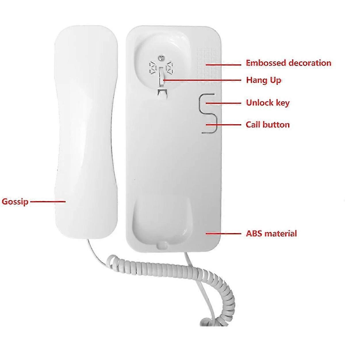 Doorbells 2 Wire Audio Phone Without Outdoor Station Electronic Intercom Apartment Building Door Handset