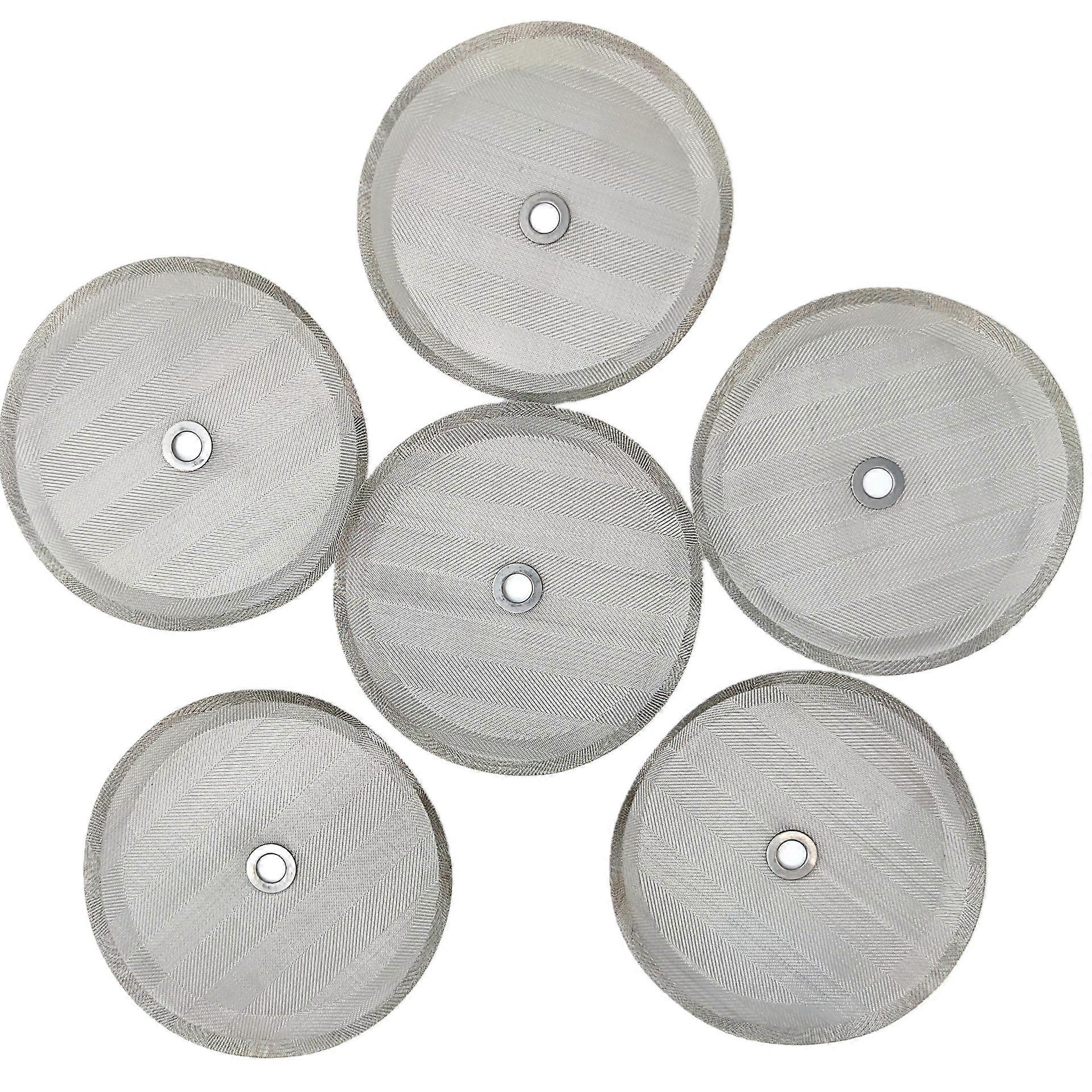 6 Pack French Coffee Maker Replacement Filters 4" Stainless Steel Mesh Replacement for 800-1000ml French Coffee Maker