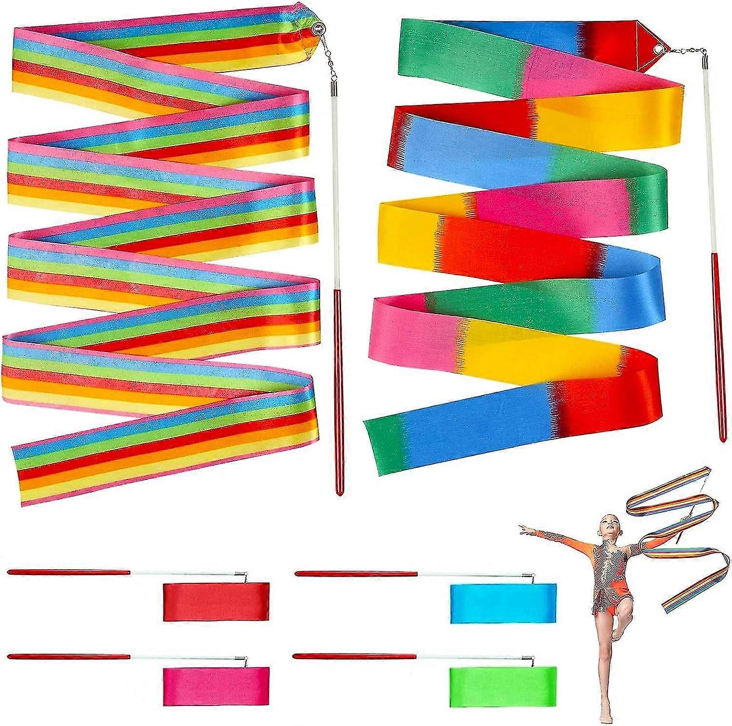 Rhythmic Streamer Band For Rhythmic Gymnastics Children Dance Band Gymnastics Band Bands With Gymnastics Bands Rod For Children Artistic Dancing Baton