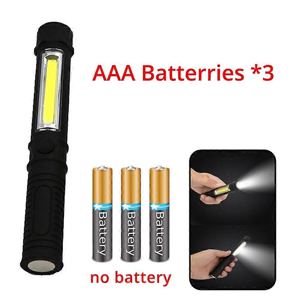 1pc Multi-function COB LED Portable Mini Pen Work Light Inspection Torches Magnetic Base Waterproof Used for Camping Cycling