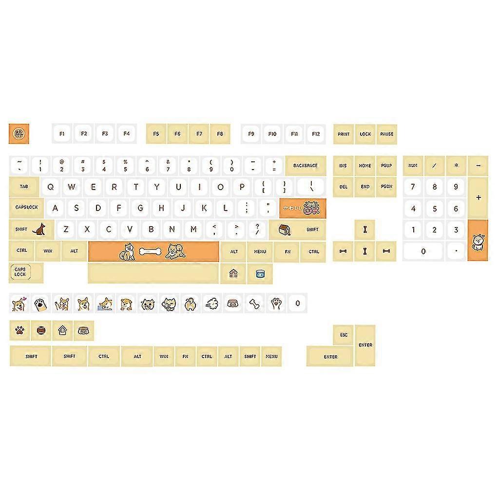 Mechanical Keycaps Shiba Inu Theme Qx Profile 139 Keys For Cherry Mx Switches