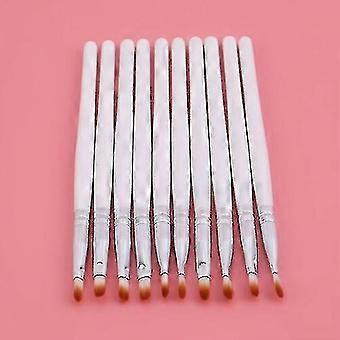 Eye Cosmetic White Brush Set Makeup Eyeshadow Eyeliner Lip Brow Beauty Tool