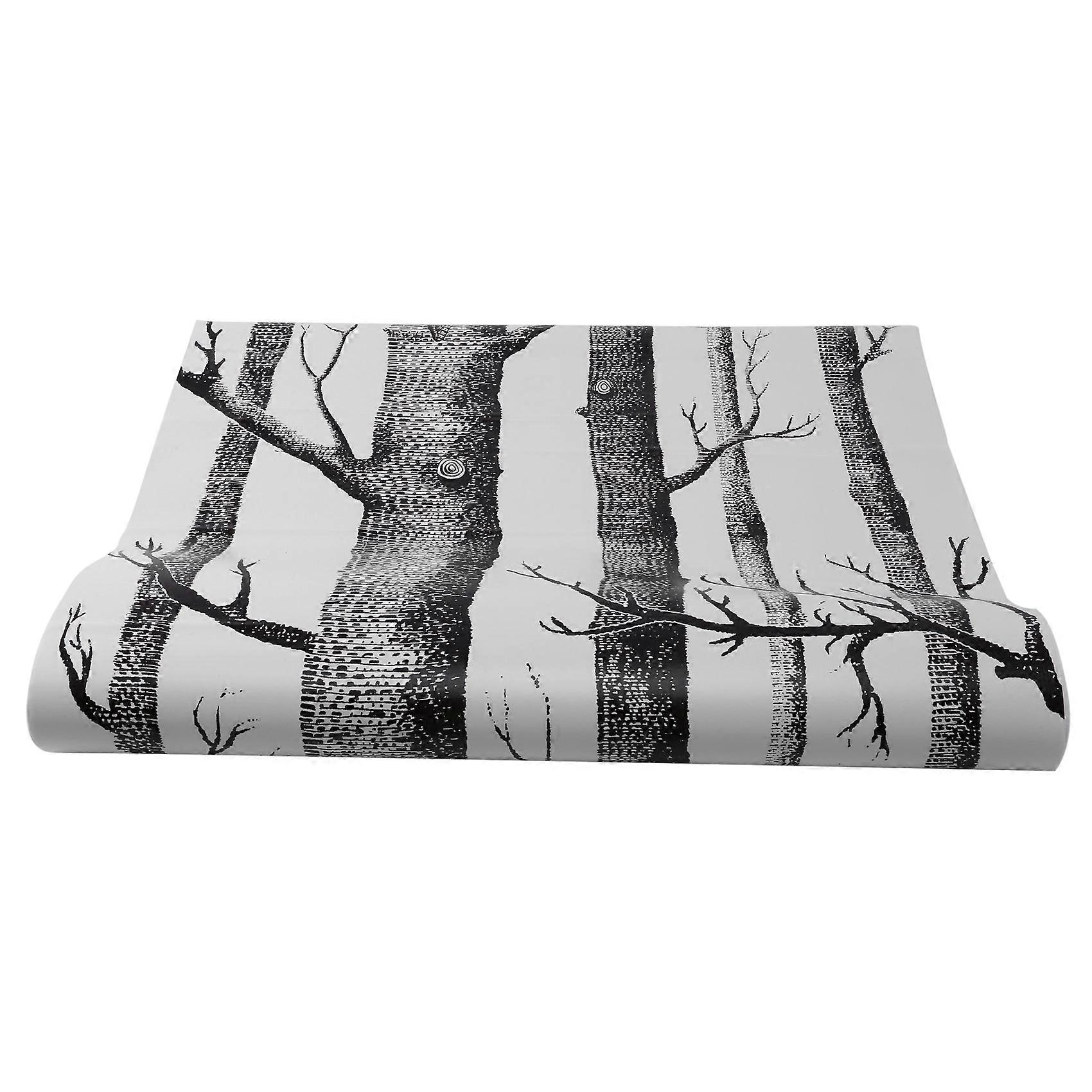 Black Tree Tapeter för Sovrum Modern Design Vardagsrum Vägg Pappersrulle Rustika Tapeter